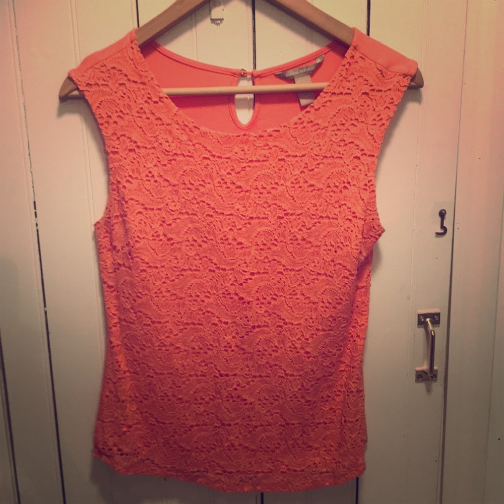 Lace front Banana Republic sz S tank